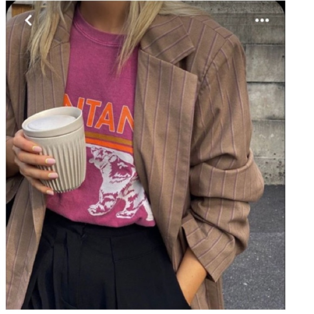 Nasty Gal Striped Wool Look Blazer